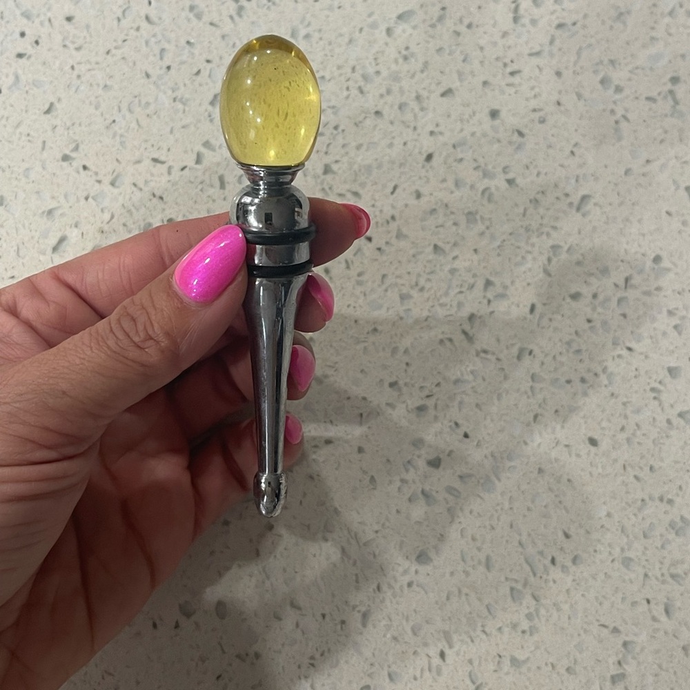 Wine stop glass top